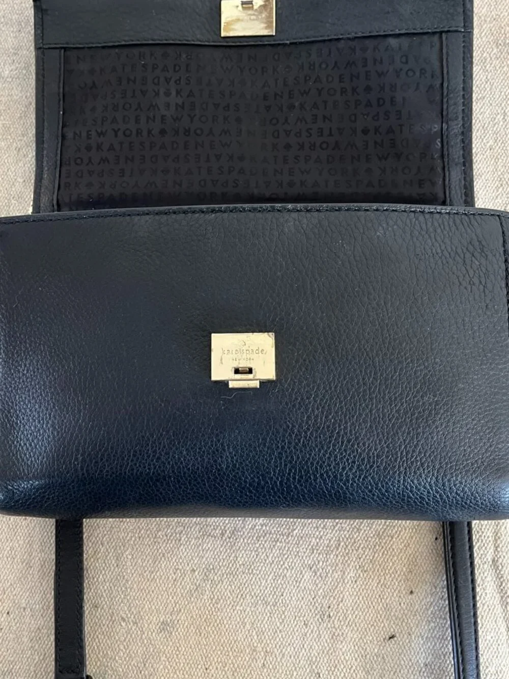Kate Spade Lr Madison Willow Flap Black Saffiano Leather Crossbody Bag